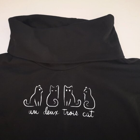 NWT Marie Claire Ladies Black Cowl Neck Long Sleeves Fleece Lined Top - Picture 4 of 11